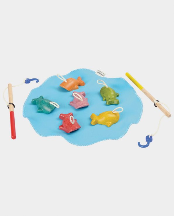 juguete para niños de pesca de madera