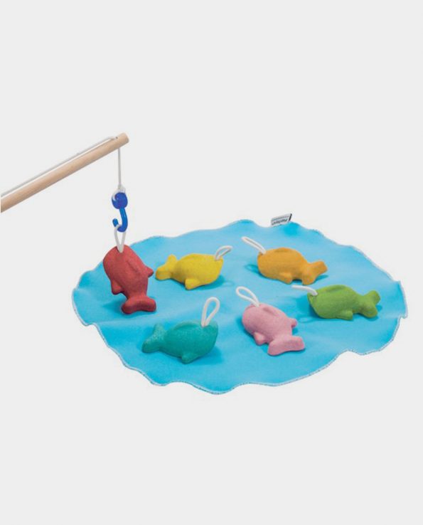 juguete para niños de pesca de madera