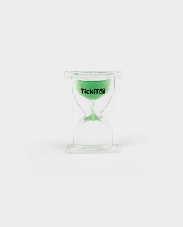 Reloj sensorial mini ascendente Tickit Reloj de arena para niños verde