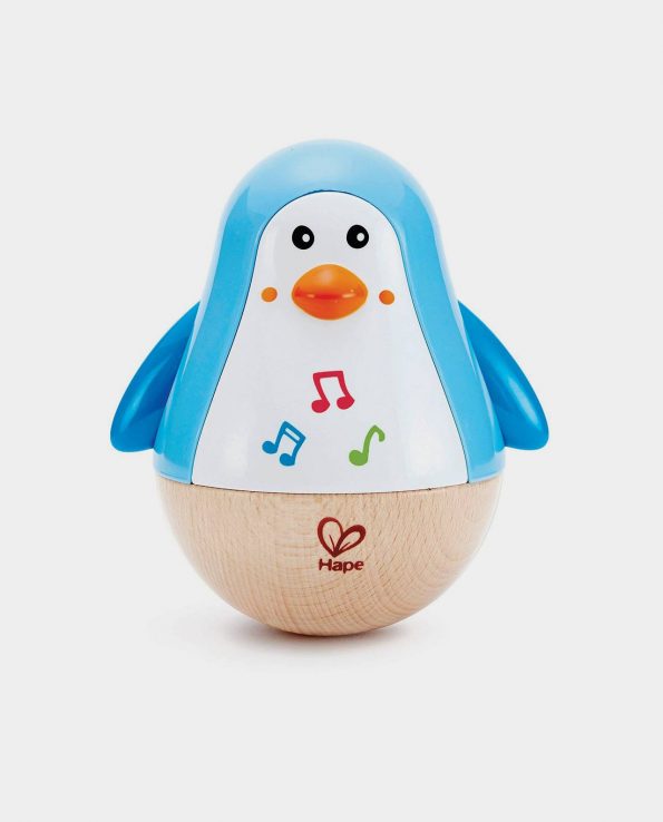 Juguete para bebés tentetiesos musical pingüino de Hape