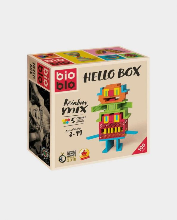 Juego de construcción Hello Box Rainbox Mix de la marca Bioblo