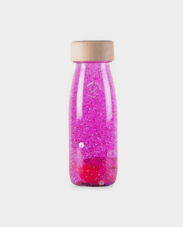 Botella sensorial flotante rosa