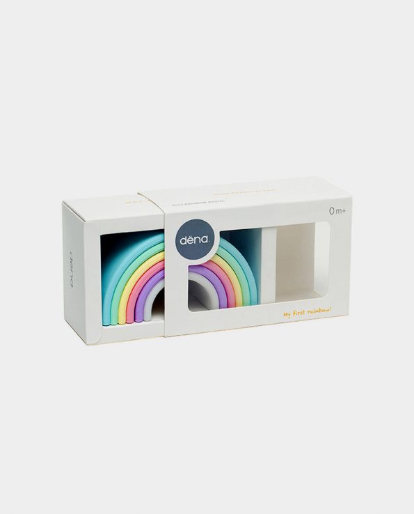 Arcoiris mini de silicona color pastel de 6 piezas de la marca Dëna