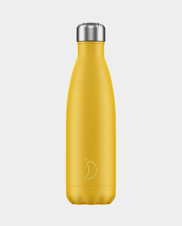 Botella Acero Inoxidable Chilly’s Amarillo Mate 500ml
