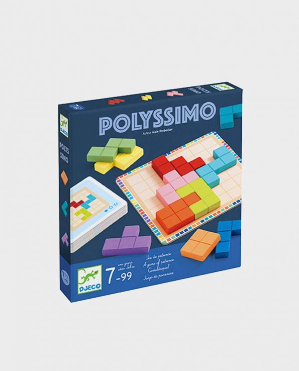Juego de mesa Polyssimo. Juego de puzzle Tetris de madera para niños de Djeco