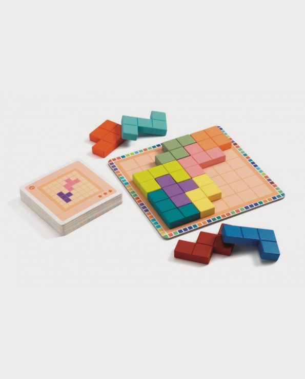 Juego de mesa Polyssimo. Juego de puzzle Tetris de madera para niños de Djeco