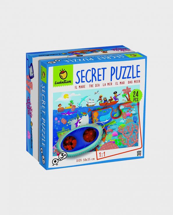 Puzzle secreto el mar para niños