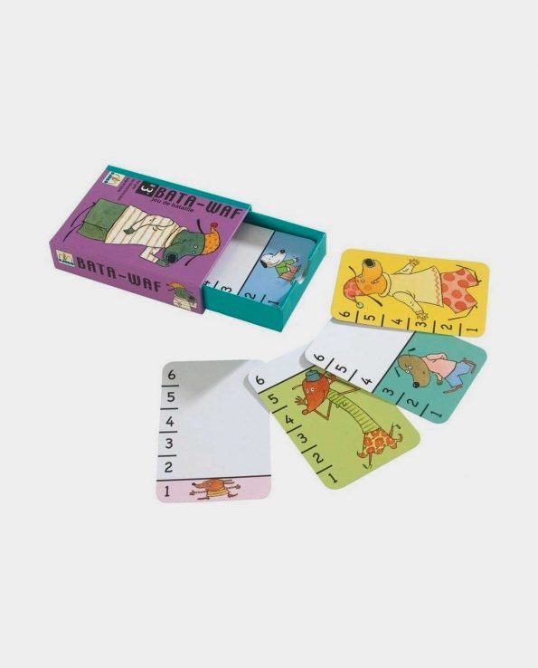 Juego de cartas para niños animales Bata Waf de Djeco