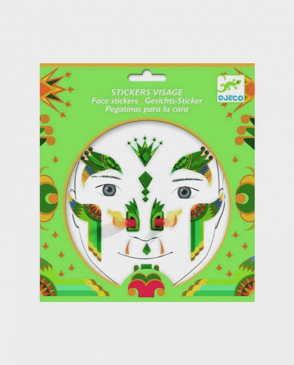 Set de pegatinas para la cara para niños ecológicas sin tóxicos Djeco Dragón