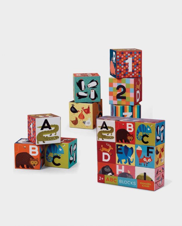 Jumbo Block Set Animales Set bloques con letras y dibujos de animales para niños montessori Crocodile Creek