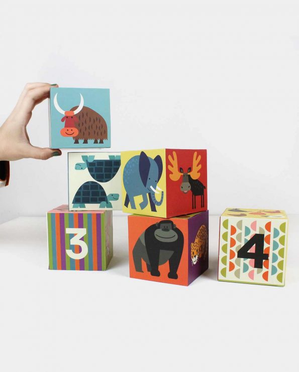 Jumbo Block Set Animales Set bloques con letras y dibujos de animales para niños montessori Crocodile Creek