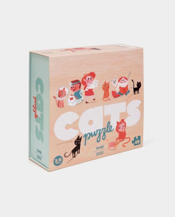 Puzzle para niños de gatos ilustrados de Londji Cats Puzzle