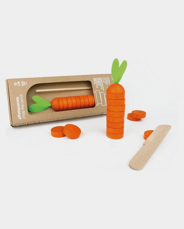 Rebana zanahorias de madera juego para niños