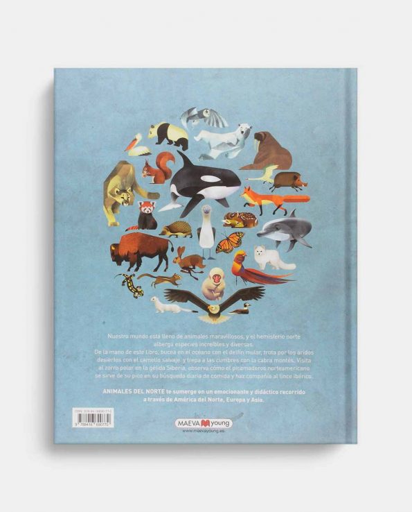 Animales del Norte libro ilustrado de animales para niños y adultos