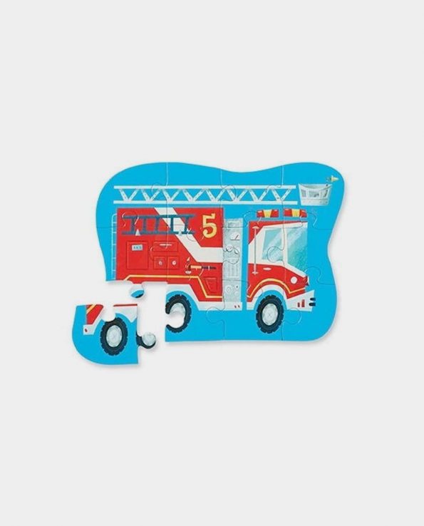 Puzzle para niños con forma de camión de bomberos de Ludattica