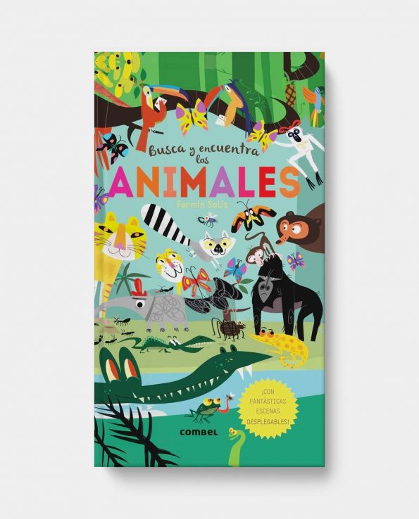 Libro ilustrado para niños con animales para buscar y encontrar los animales de Combel