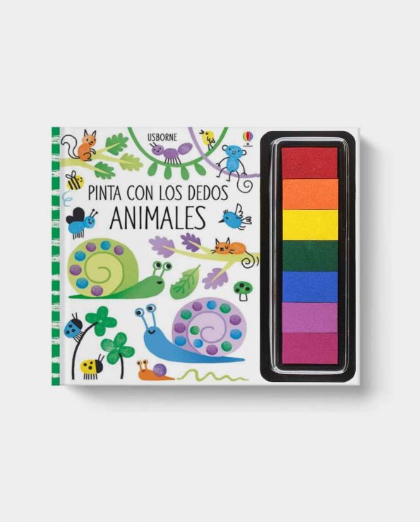 Libro infantil Pinta con los dedos Animales de Usborne. Libro para niños pintar con los dedos