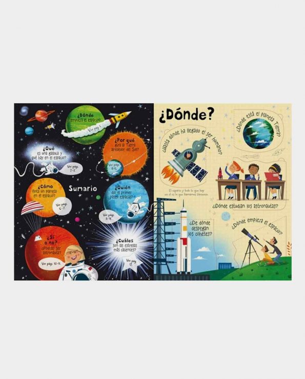 Libro ilustrado infantil para aprender cosas del espacio Yo Me Pregunto… El Espacio