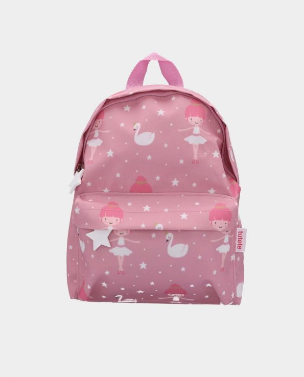 mochila para niños estampado bailarinas rosa para el colegio