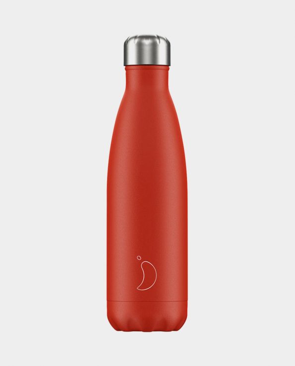 Botella Acero Inoxidable Chilly’s Rojo Neon 500ml