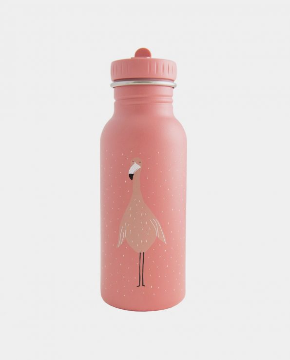 Botella Trixie 500ml para niños acero inoxidable Mr Flamingo