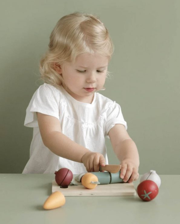 Verduras de madera para cortar Little Dutch juguete infantil montessori waldorf