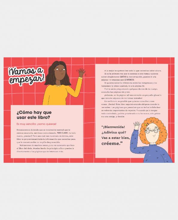 Libro Hola Menstruación sobre la regla para adolescentes niños y niñas