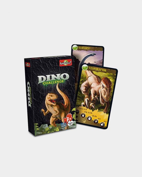 Juego de cartas para niños Bioviva Cartas de Dino Challenge – Edición Negro