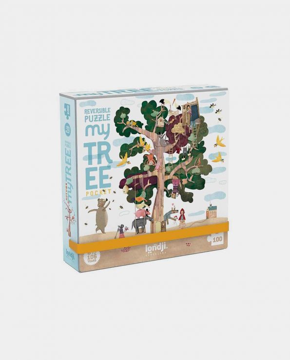 Pocket Puzzle My Tree Reversible 100 piezas Londji montessori waldorf reggio emilia
