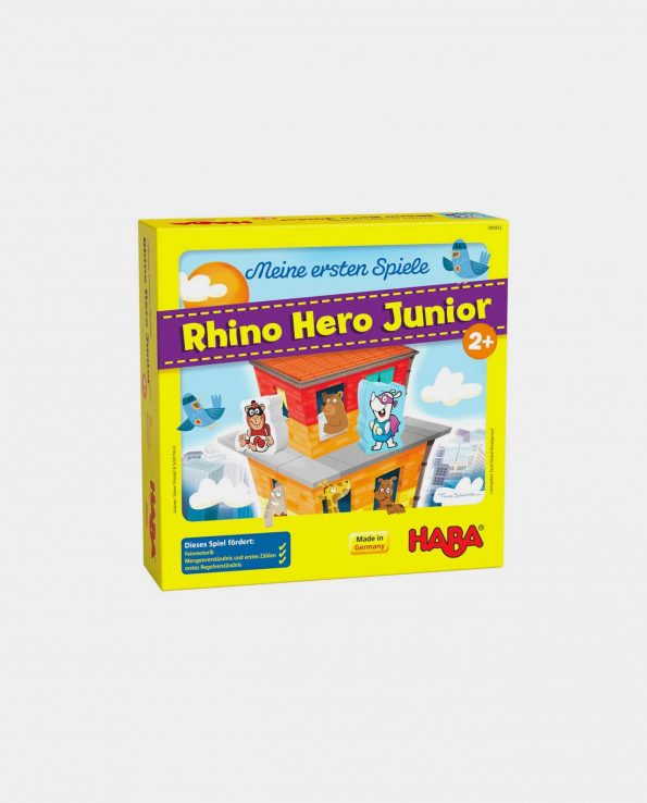 Rhino Hero Junior HABA juego de mesa para niños de construcción cooperativo montessori waldorf reggio emilia