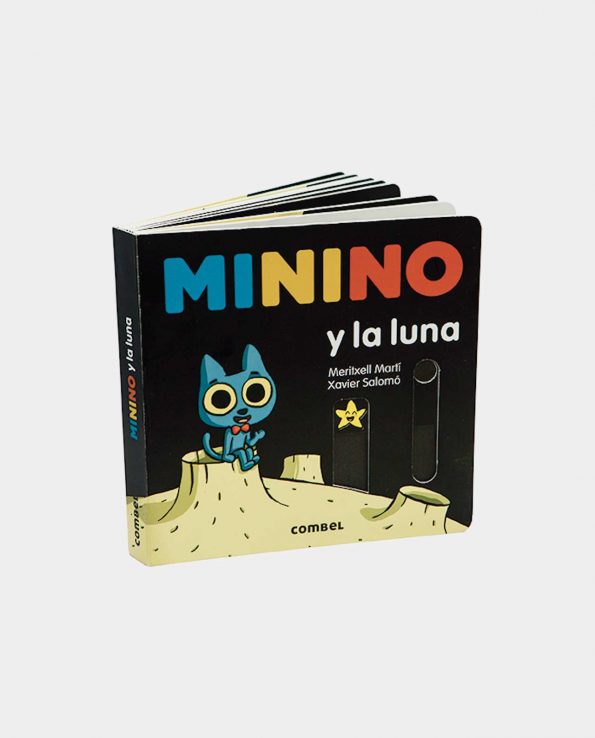 Libro Minino y La Luna de Combel ilustrado infantil con solapas