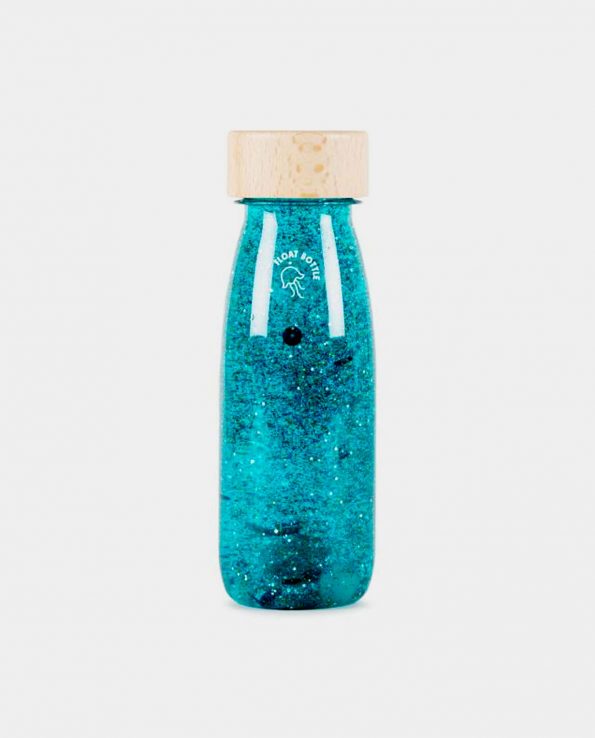 Botella sensorial TURQUOISE turquesa azul mar montessori waldorf reggio emilia