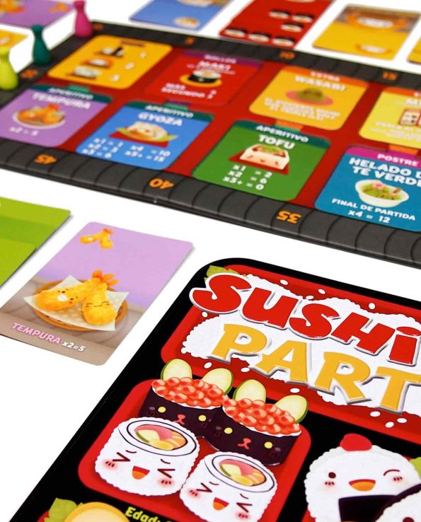 Juego de mesa para niños Sushi Go, Party con cartas