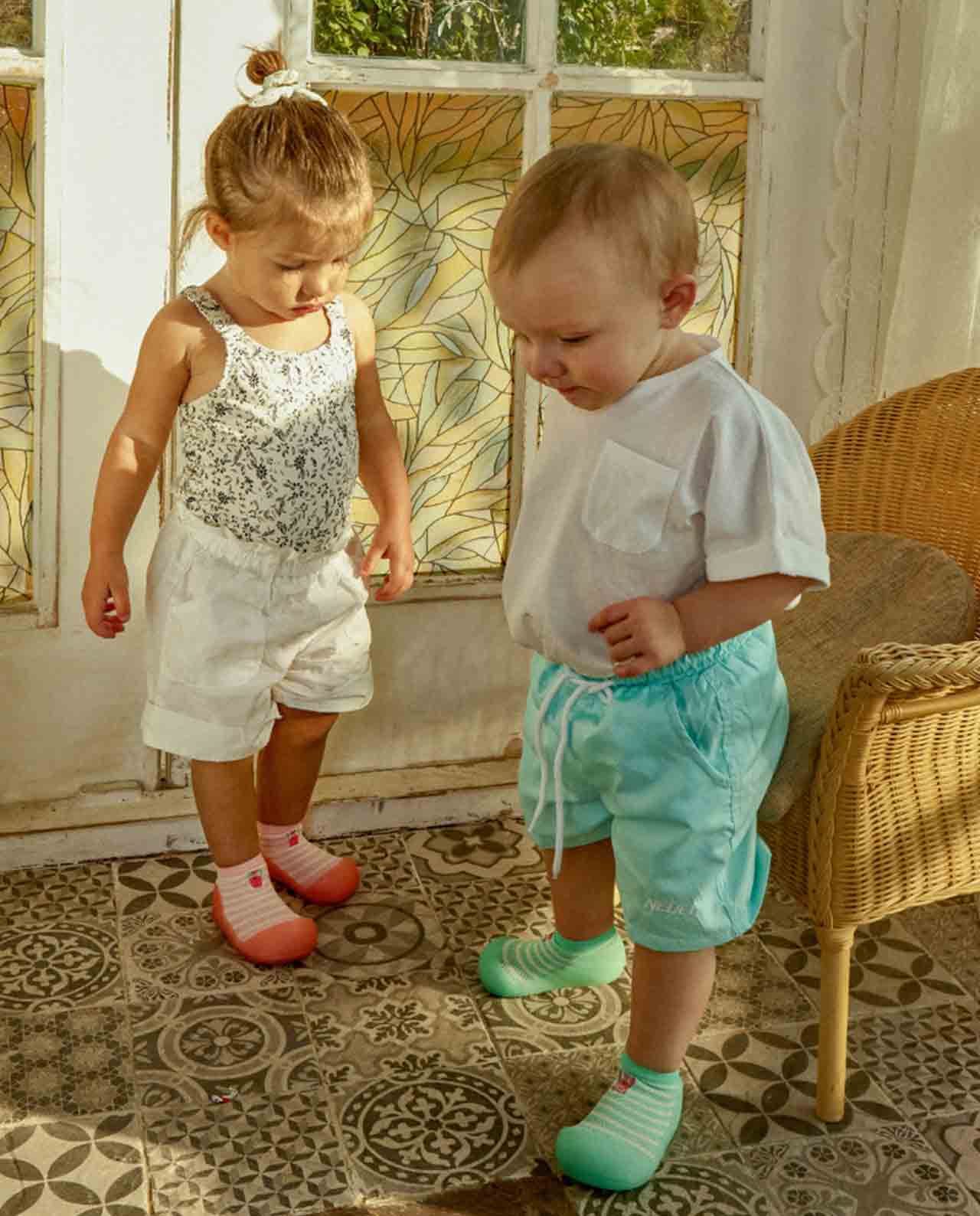 Calzado ergonómico para bebés Attipas Crab Mint - Summer - La Colmena
