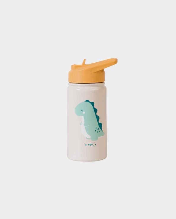 Botella Térmica con Pajita Dinosaurio Saro 350ml