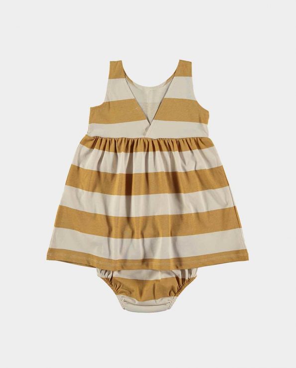 Vestido + Culotte Stripes Mustard Baby Clic
