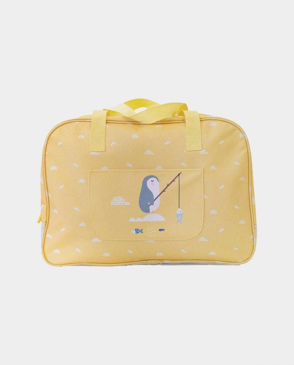 Bolsa de Playa con Rejilla Pingüinos Amarillo