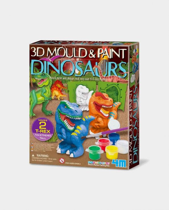 Molde y Pinta 3D Dinosaurios