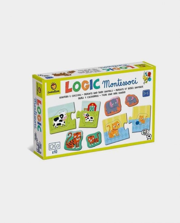 Puzzle Logic Montessori Papas y Cachorros Ludattica
